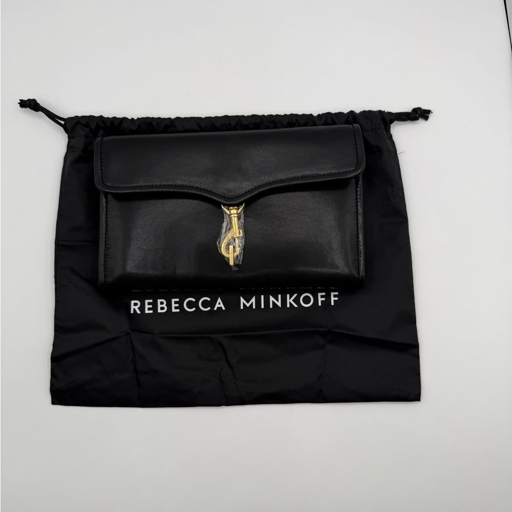 Rebecca Minkoff Black Travel Wallet With Antique Brass Hardware - Picture 12 of 13